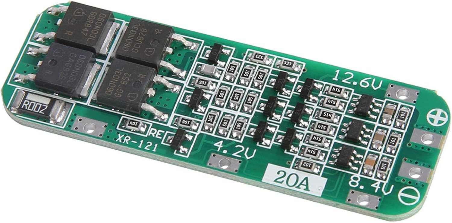 لوحة حماية بطارية ليثيوم 3S 20A BMS لشحن وتفريغ بطاريات 18650 و26650 بجهد 12.6 فولت 2