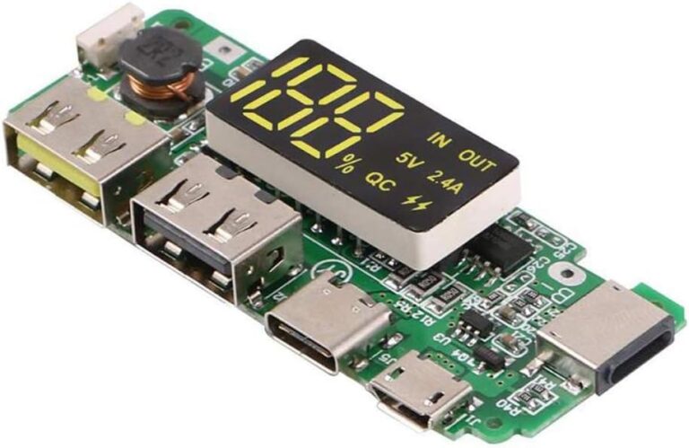 لوحة شحن بطارية ليثيوم 18650 لتحويلها إلى باور بانك USB Type-C وMicro USB 5V 2.4A