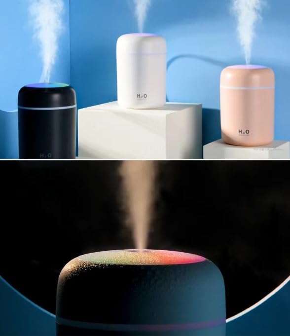 فواحة عطرية LED RGB متعددة الألوان USB لترطيب الجو وتعطير المنزل