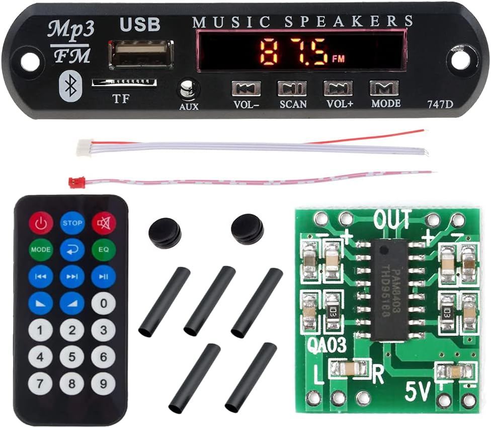 وحدة بلوتوث وراديو USB مع ريموت كنترول للصبات والكاستات