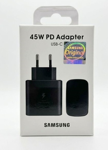 شاحن سامسونج 45 واط USB-C PD للشحن فائق السرعة مع حماية ذكية
