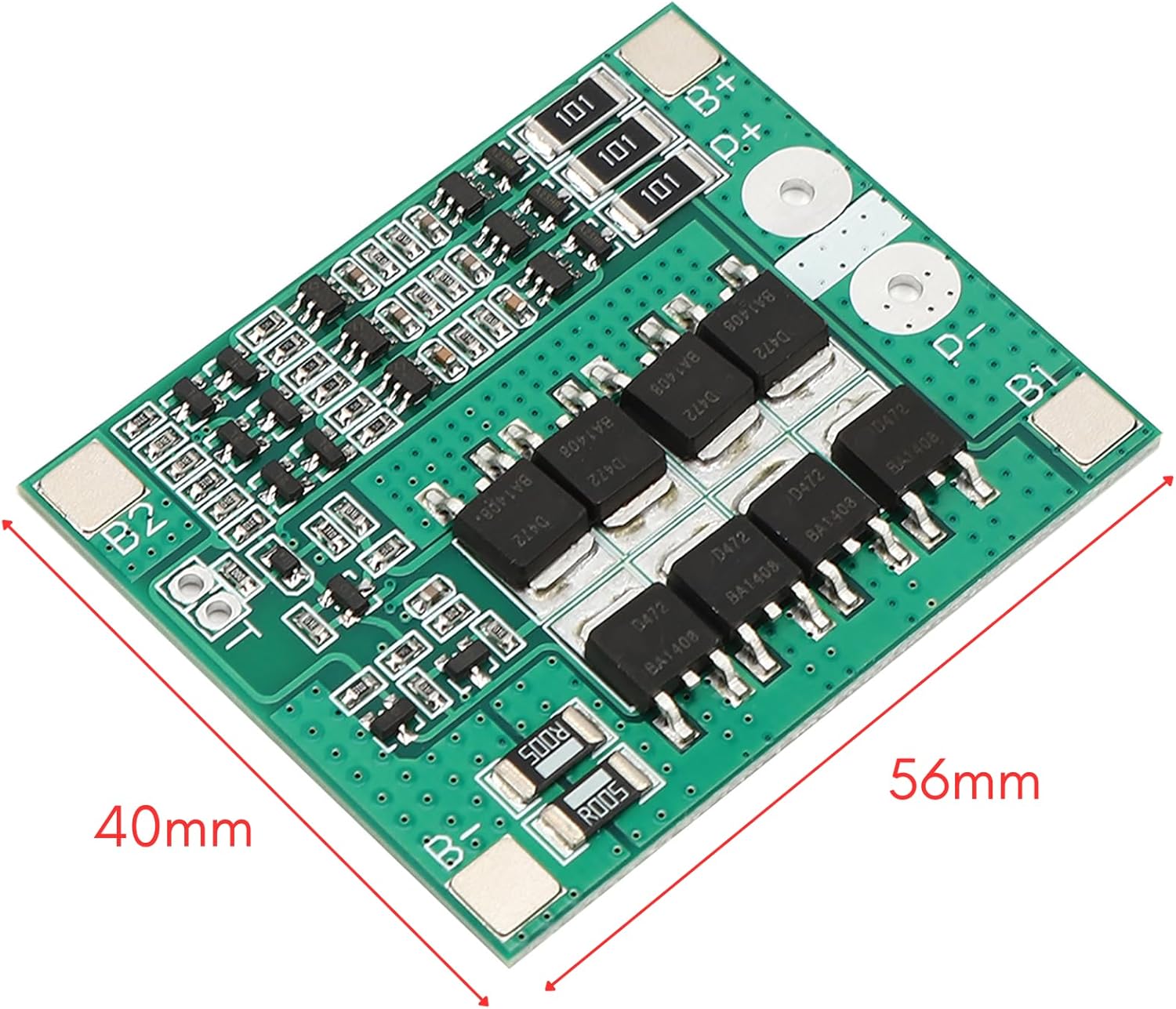 لوحة حماية بطارية ليثيوم BMS 3S 12V 40A بشحن متوازن وحماية ذكية 2